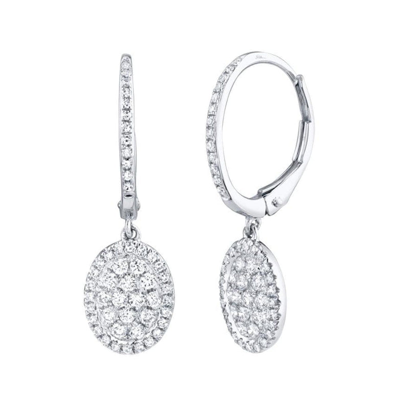 Shy Creation Jewelry - 0.49Ct 14K White Gold Diamond Earring | Manfredi Jewels