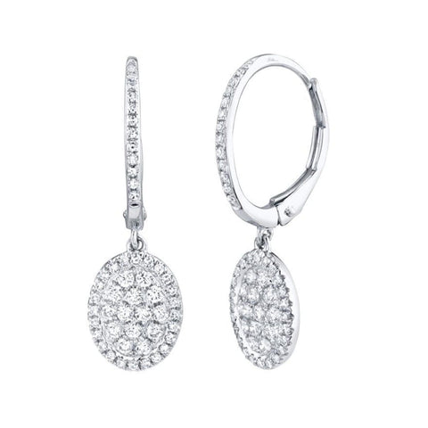 0.49Ct 14K White Gold Diamond Earring