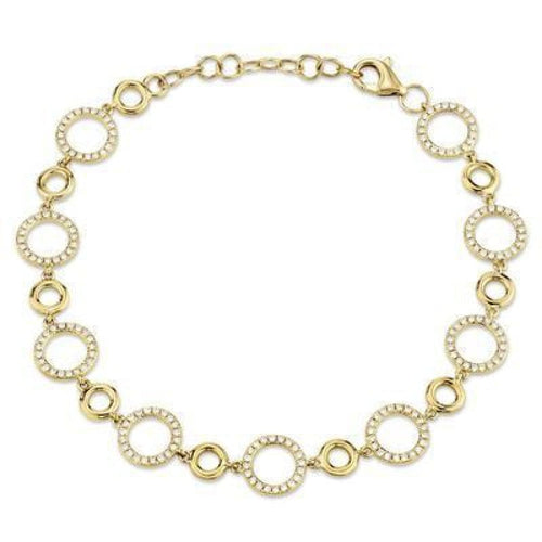 Shy Creation Jewelry - 0.56CT DIAMOND CIRCLE BRACELET | Manfredi Jewels