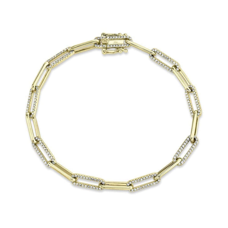 Shy Creation Jewelry - 0.74CT DIAMOND PAPER CLIP LINK BRACELET | Manfredi Jewels
