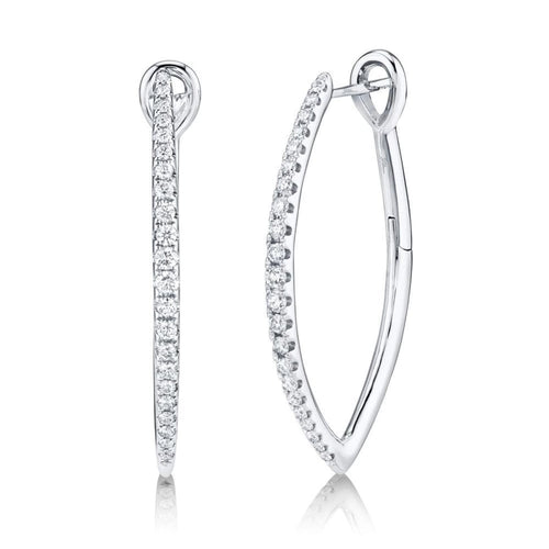 Shy Creation Jewelry - 0.75CT DIAMOND HOOP EARRING | Manfredi Jewels