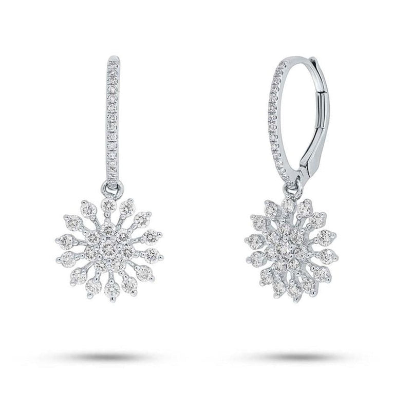 Shy Creation Jewelry - 0.79Ct 14K White Gold Diamond Earring | Manfredi Jewels