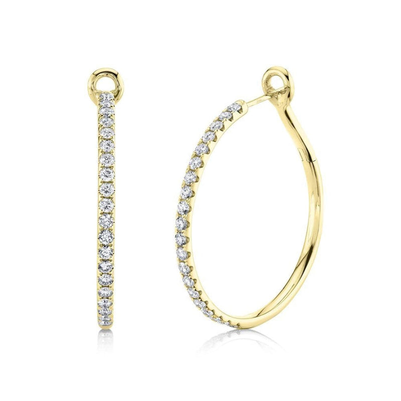 Shy Creation Jewelry - 1.50CT DIAMOND HOOP EARRING | Manfredi Jewels