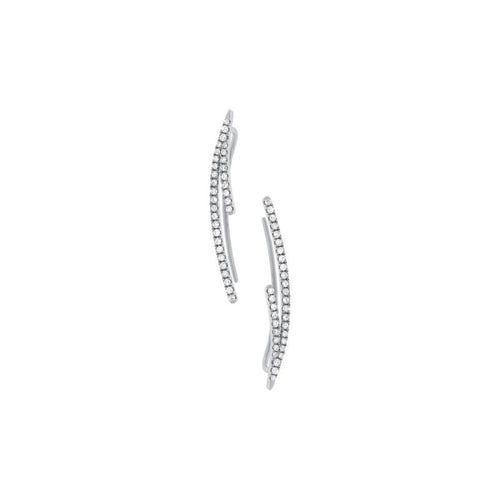 Shy Creation Jewelry - 14K WG DIAMOND EAR CRAWLER | Manfredi Jewels