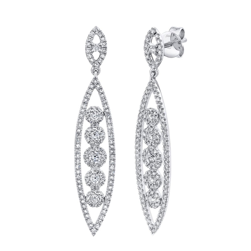 Shy Creation Jewelry - 14K Wg Eden Dangling Drop Earrings | Manfredi Jewels