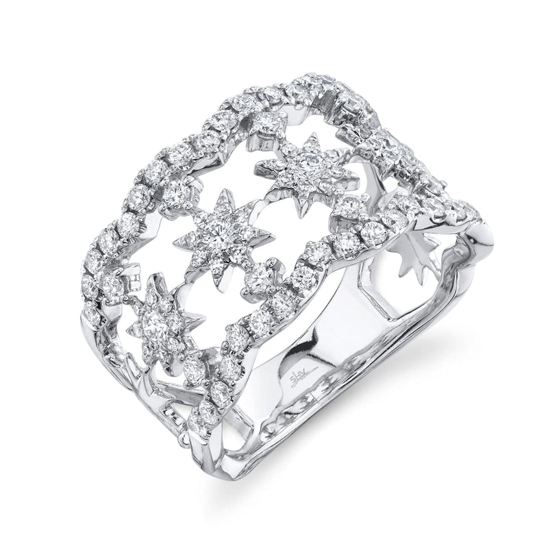 Shy Creation Jewelry - 14K White Gold Diamond Ring | Manfredi Jewels