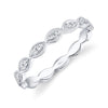 Shy Creation Jewelry - 14K WHITE GOLD DIAMOND WEDDING BAND | Manfredi Jewels