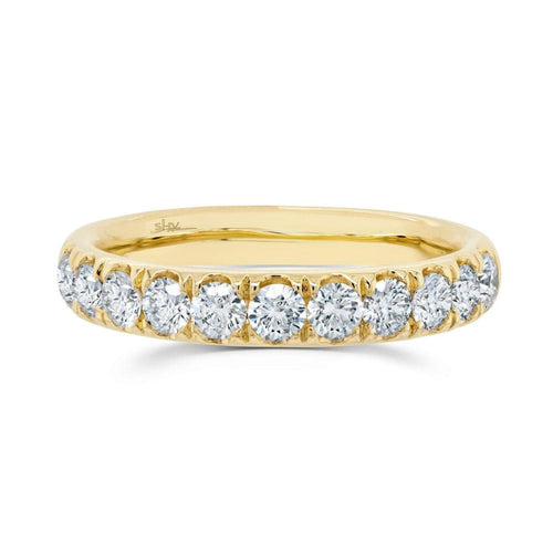 Shy Creation Jewelry - 14K YELLOW GOLD DIAMOND BAND RING | Manfredi Jewels