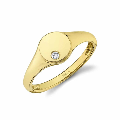 Shy Creation Jewelry - 14K Yellow Gold Diamond Ring | Manfredi Jewels