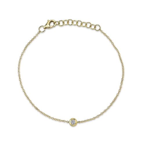 Shy Creation Jewelry - 14KT YELLOW GOLD DIAMOND BEZEL SET BRACELET | Manfredi Jewels