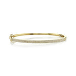 Shy Creation Jewelry - 14KT YELLOW GOLD DIAMOND PAVE BANGLE | Manfredi Jewels