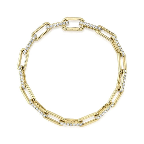 Shy Creation Jewelry - 2.21CT DIAMOND PAPER CLIP LINK BRACELET | Manfredi Jewels