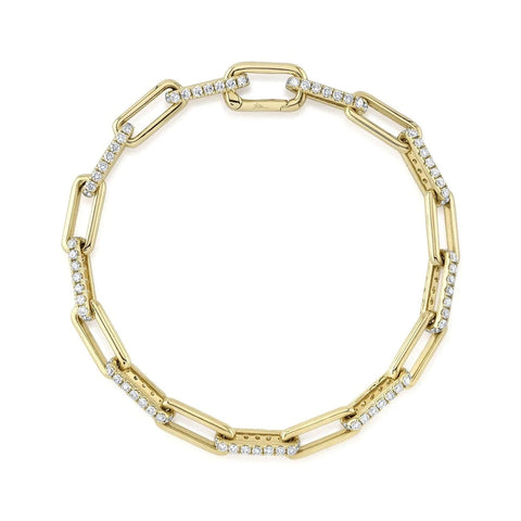 2.21CT DIAMOND PAPER CLIP LINK BRACELET