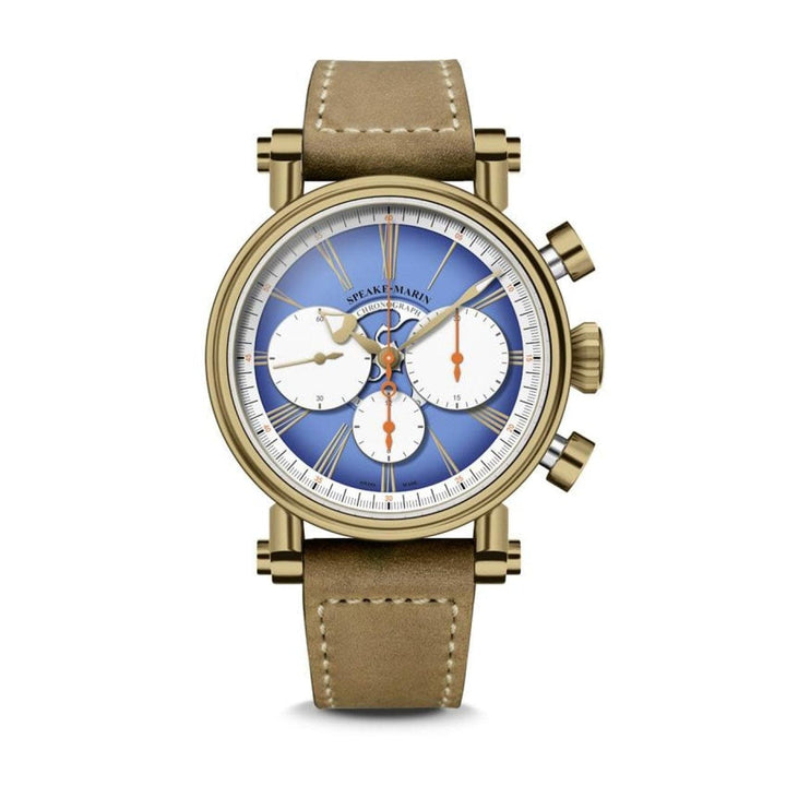 Speake Marin Watches - LONDON CHRONOGRAPH BRONZE BLUE DIAL (PRE-ORDER) | Manfredi Jewels