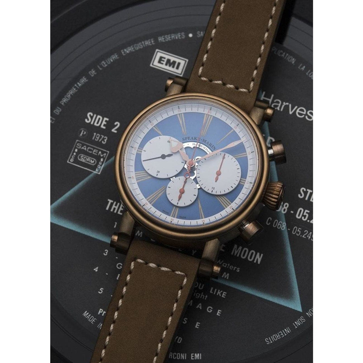 Speake Marin Watches - LONDON CHRONOGRAPH BRONZE BLUE DIAL (PRE-ORDER) | Manfredi Jewels