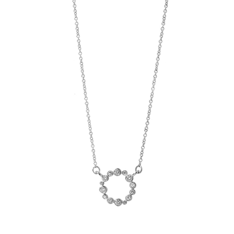 Syna Jewelry - 18k White Gold Chakra Collection Champagne Diamond Necklace | Manfredi Jewels