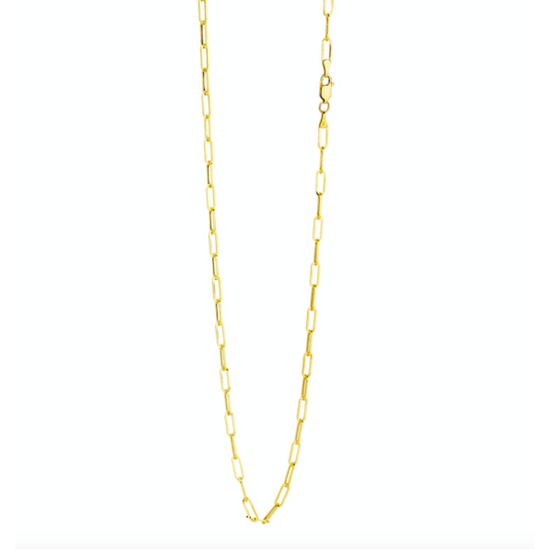 Syna Jewelry - 18KT Yellow Gold 3.4mm Paperclip Chain | Manfredi Jewels