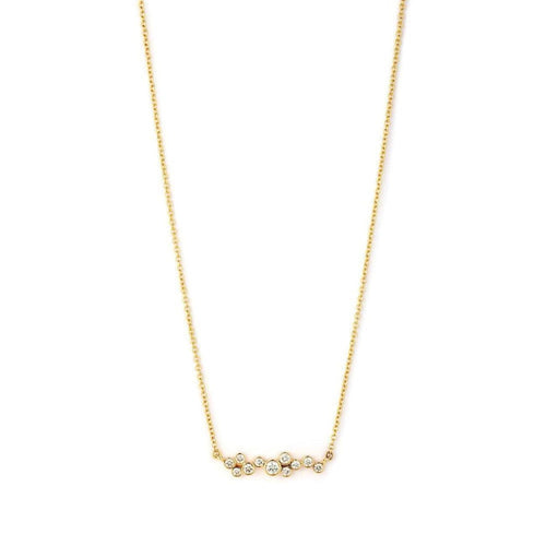 Syna Jewelry - 18KT Yellow Gold Champagne Diamond Baubles Stick Pendant | Manfredi Jewels