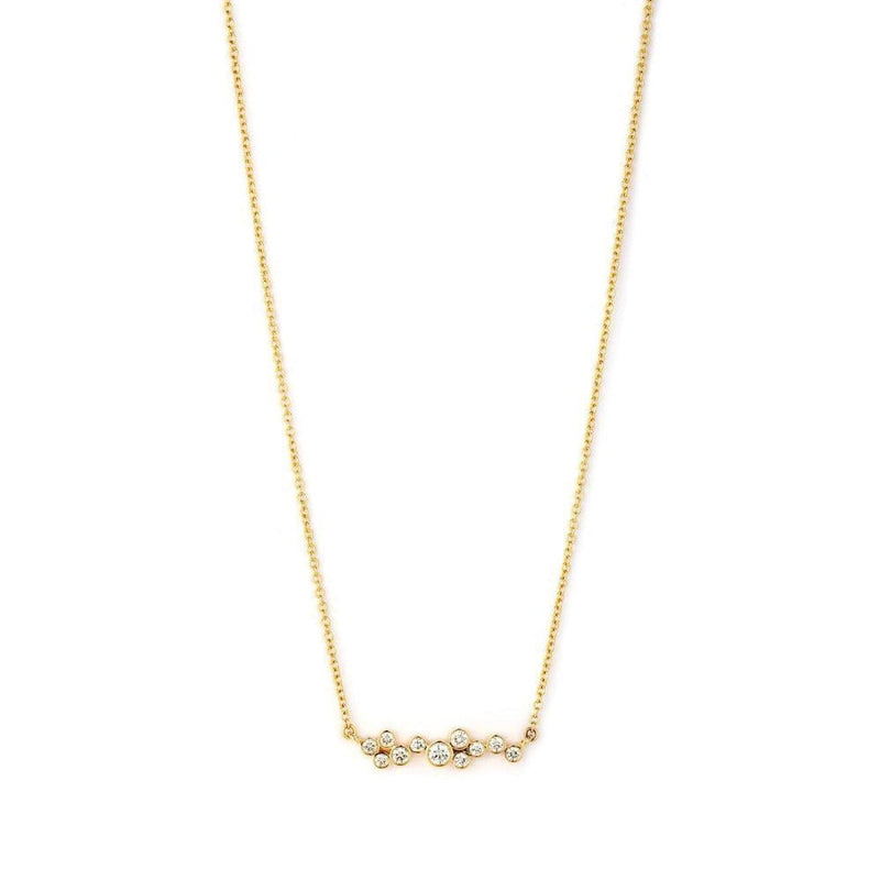 Syna Jewelry - 18KT Yellow Gold Champagne Diamond Baubles Stick Pendant | Manfredi Jewels