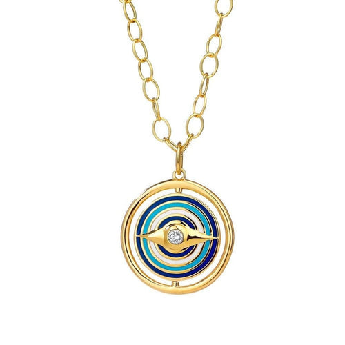 Syna Jewelry - Chakra Large Reversible Evil Eye Pendant | Manfredi Jewels