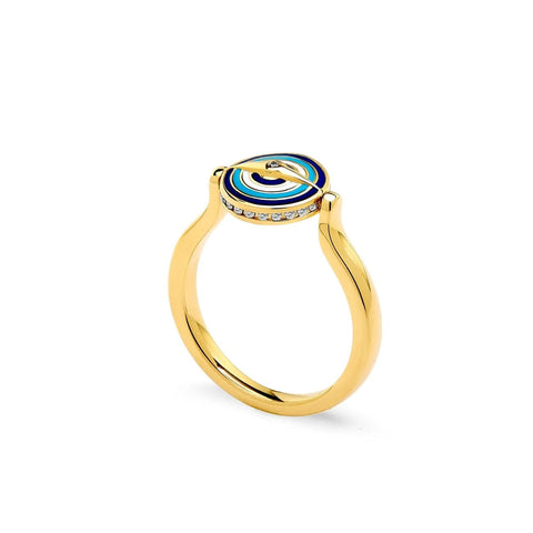Chakra Small Reversible Evil Eye Ring