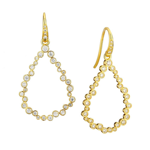 Syna Jewelry - Cosmic Tear Drop Diamond Earrings | Manfredi Jewels