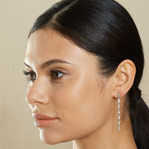 Syna Jewelry - Long Mogul Diamond Earrings | Manfredi Jewels