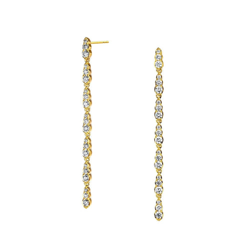 Syna Jewelry - Long Mogul Diamond Earrings | Manfredi Jewels