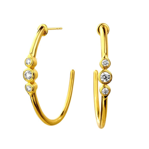 Syna Jewelry - Mogul Diamond Hoops | Manfredi Jewels