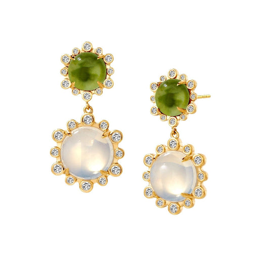 Syna Jewelry - Mogul Hex Double Drop Earrings | Manfredi Jewels