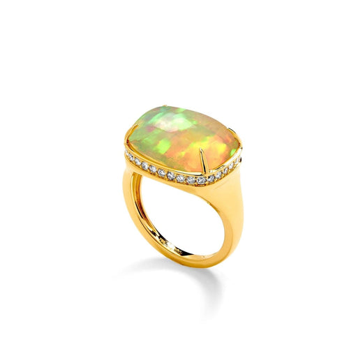 Syna Jewelry - Mogul Rectangular Opal Ring | Manfredi Jewels