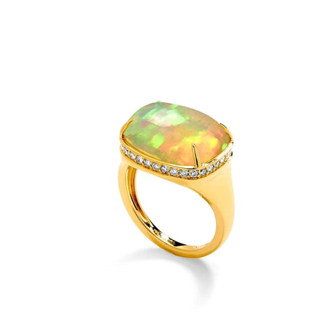Mogul Rectangular Opal Ring