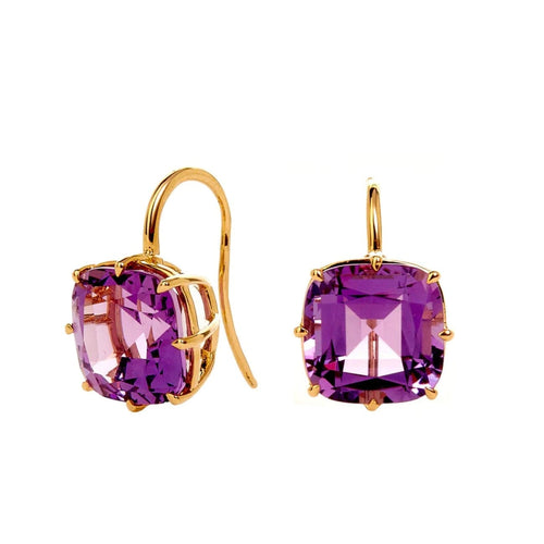 Syna Jewelry - Mogul Rock Crystal Cushion Earrings | Manfredi Jewels