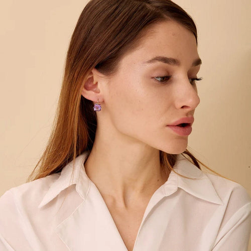 Syna Jewelry - Mogul Rock Crystal Cushion Earrings | Manfredi Jewels