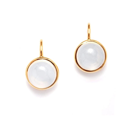 Syna Jewelry - Moon Quartz Baubles Earrings 18k Yellow Gold | Manfredi Jewels