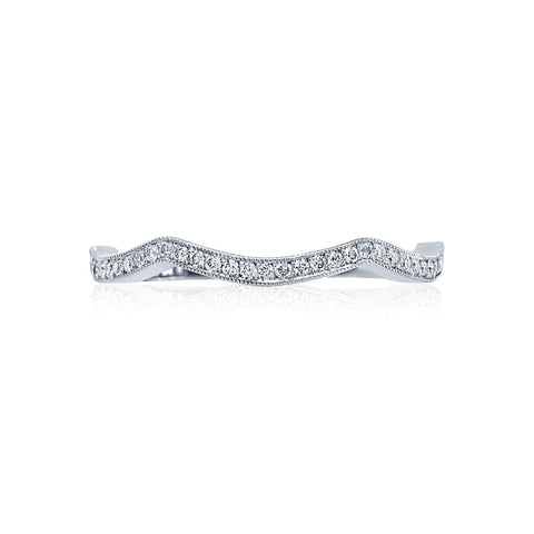 Plat Ribbon diamond band