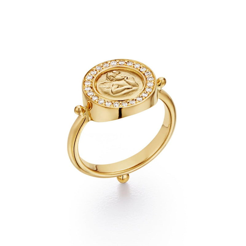Temple St Clair Jewelry - 18K Angel Ring in diamond pav̩ | Manfredi Jewels