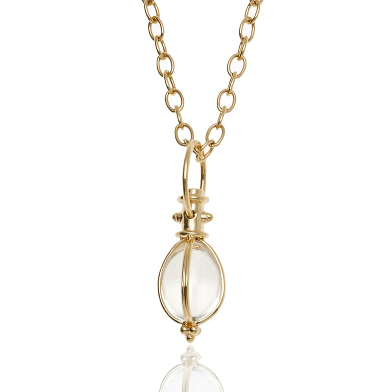 Temple St Clair Jewelry - 18K Classic Oval Amulet in all gold | Manfredi Jewels