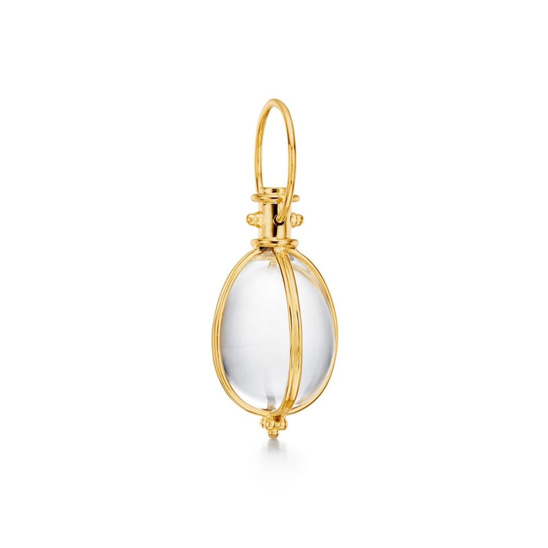 Temple St Clair Jewelry - 18K Classic Oval Amulet in all gold | Manfredi Jewels