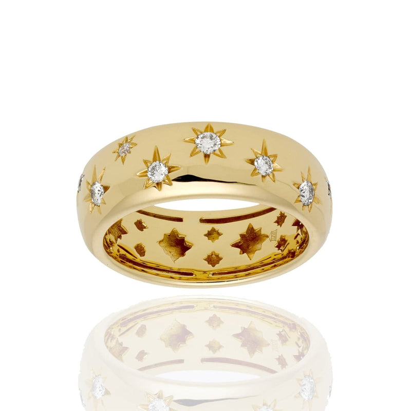 Temple St Clair Jewelry - 18K Cosmos Band Ring with diamond | Manfredi Jewels