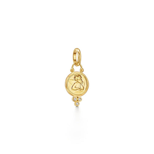 Temple St Clair Jewelry - 18K Diamond Angel Pendant | Manfredi Jewels