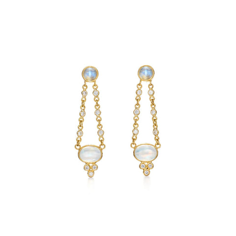 18K LONG CHAIN DROP EARRINGS