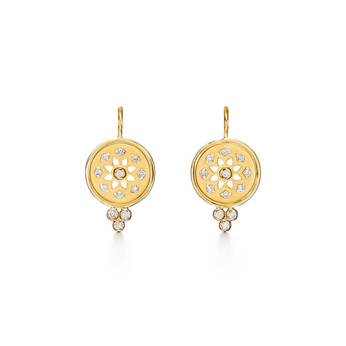 Temple St Clair Jewelry - 18K Mandala Cutout Earrings | Manfredi Jewels