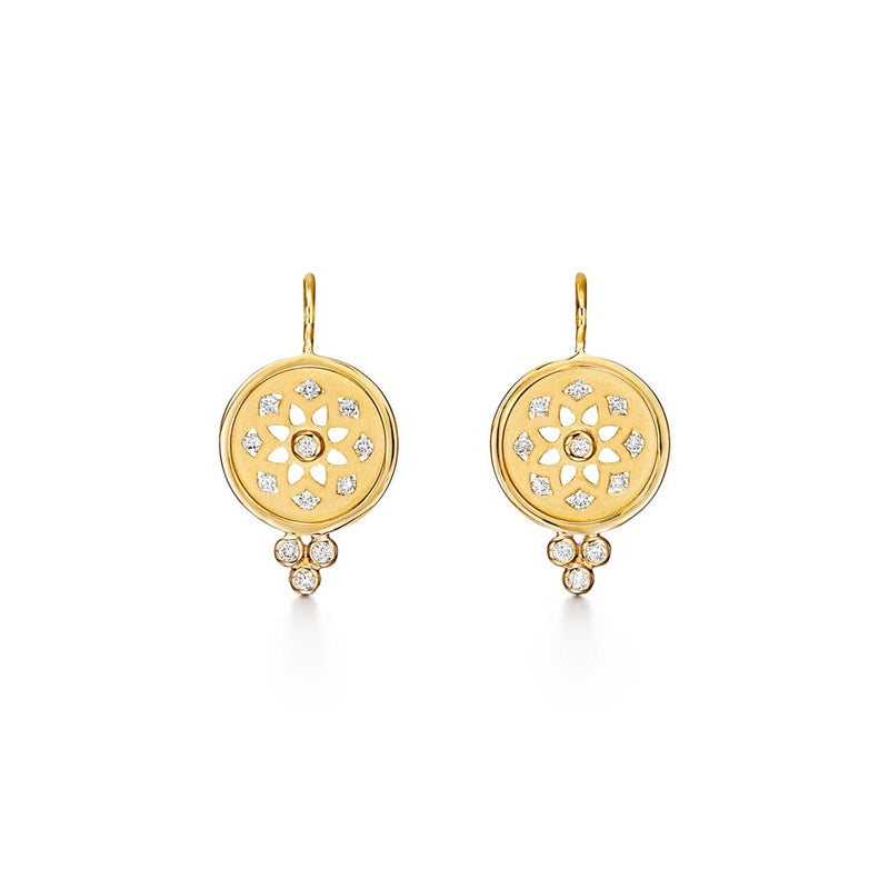 Temple St Clair Jewelry - 18K Mandala Cutout Earrings | Manfredi Jewels