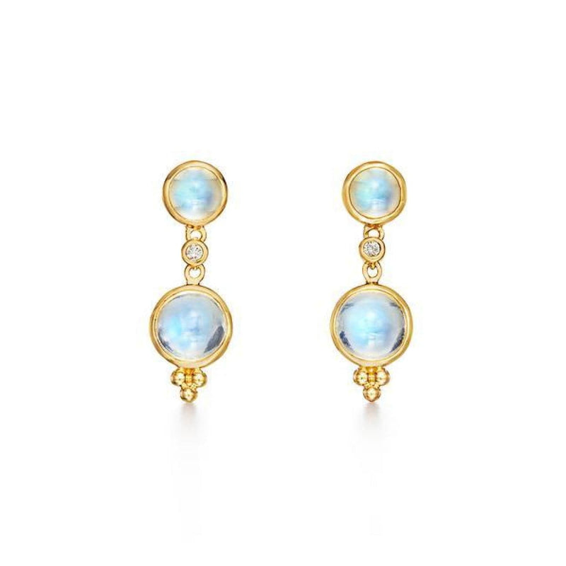 Temple St Clair Jewelry - 18K Moon Drop Earrings | Manfredi Jewels