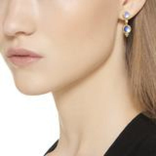 Temple St Clair Jewelry - 18K Moon Drop Earrings | Manfredi Jewels