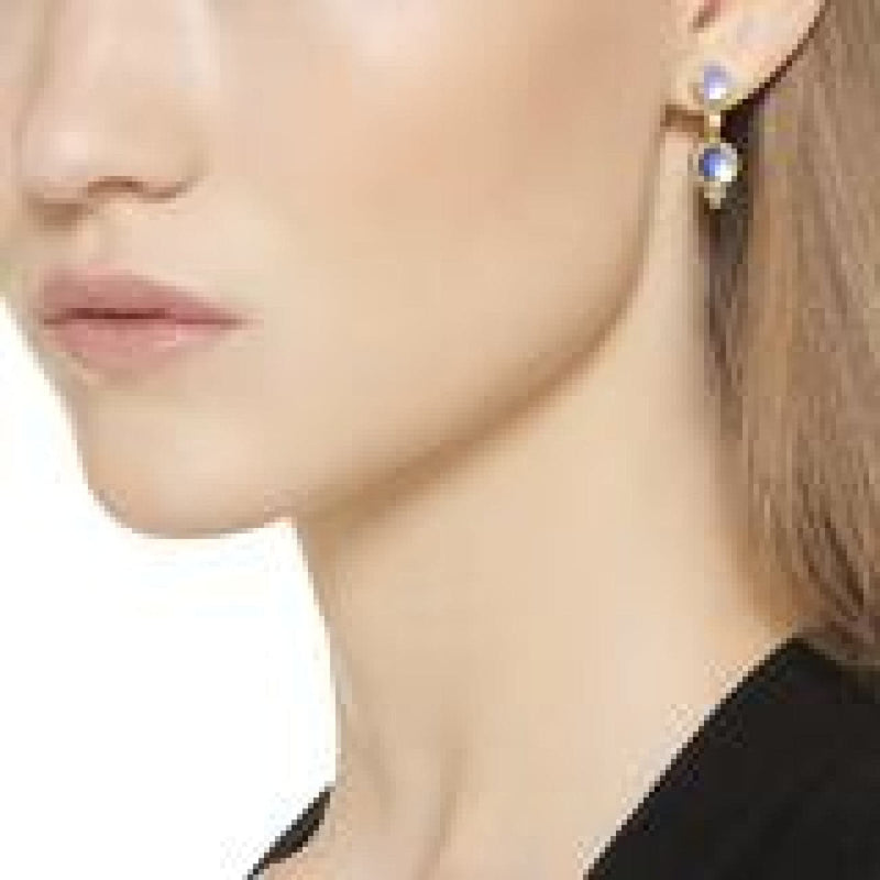 Temple St Clair Jewelry - 18K Moon Drop Earrings | Manfredi Jewels