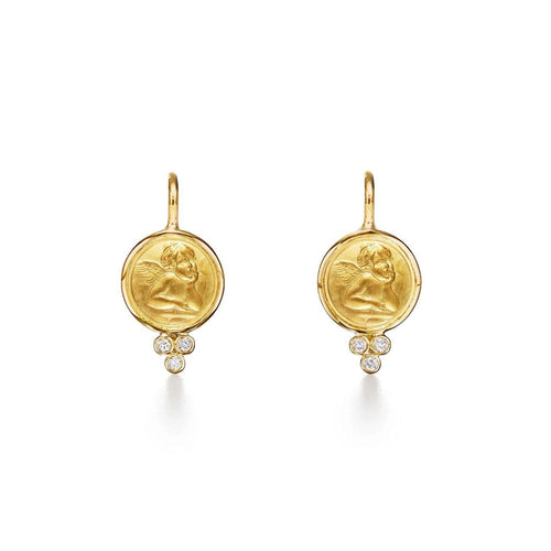 Temple St Clair Jewelry - 18KT YELLOW GOLD ANGEL DROP EARRINGS | Manfredi Jewels