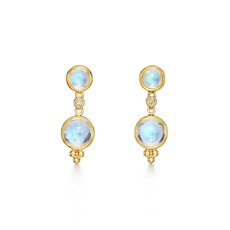 Temple St Clair Jewelry - MOONSTONE & DIAMOND DROP EARRINGS | Manfredi Jewels