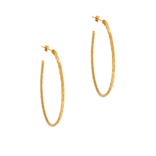 Tiffany & Co. - Estate Jewelry Rose Gold Satin Hoop Earrings | Manfredi Jewels